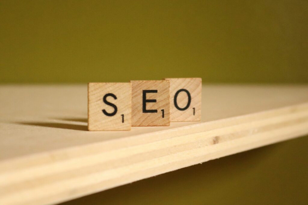 SEO on wooden blocks